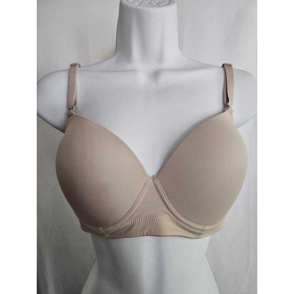 Leonisa Nude Underwire T Shirt Bra Womens Size 36B Lightly Lined Comfort